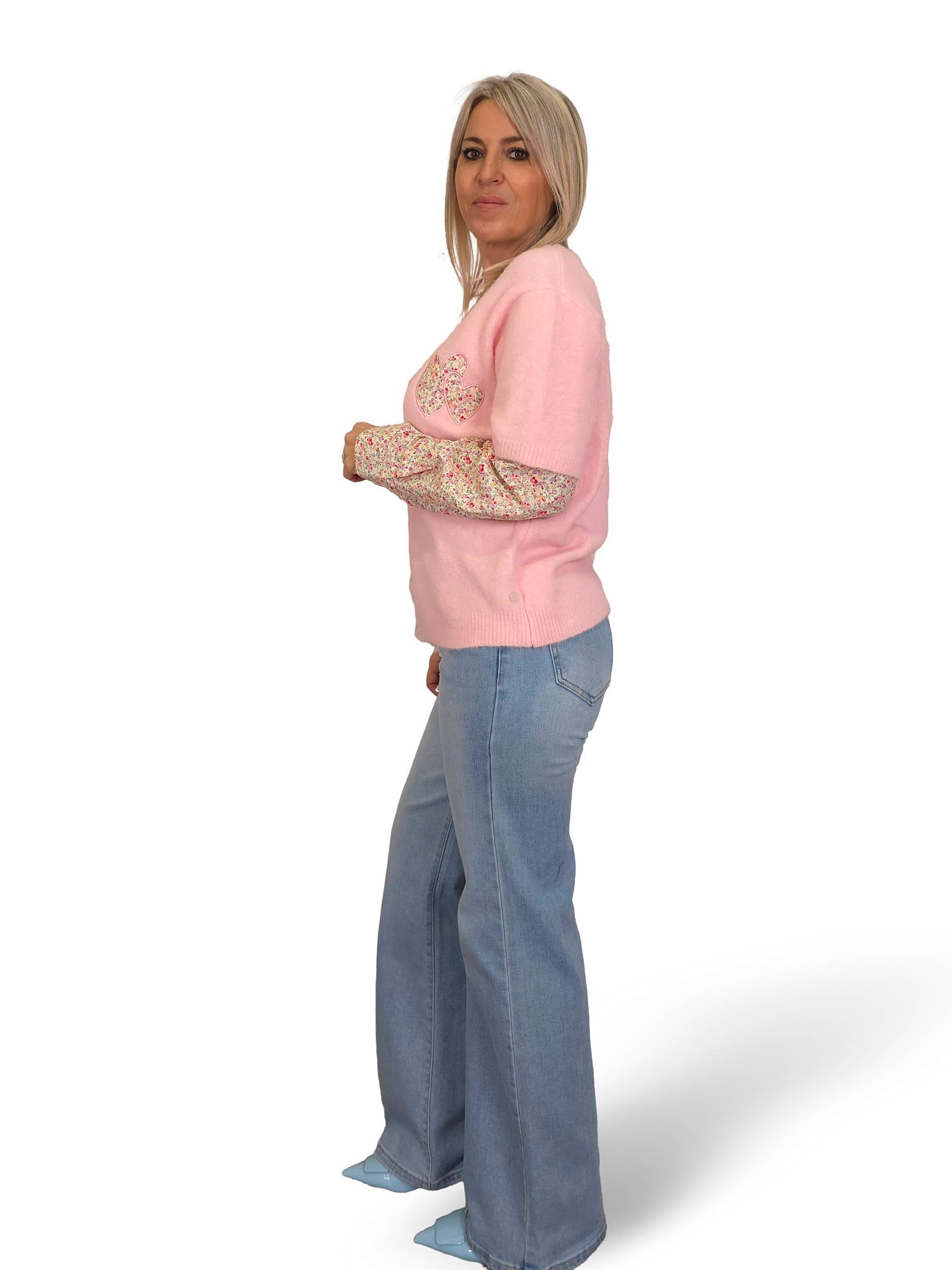 JERSEY PELUCHE MANGAS  CAMISA FLORES