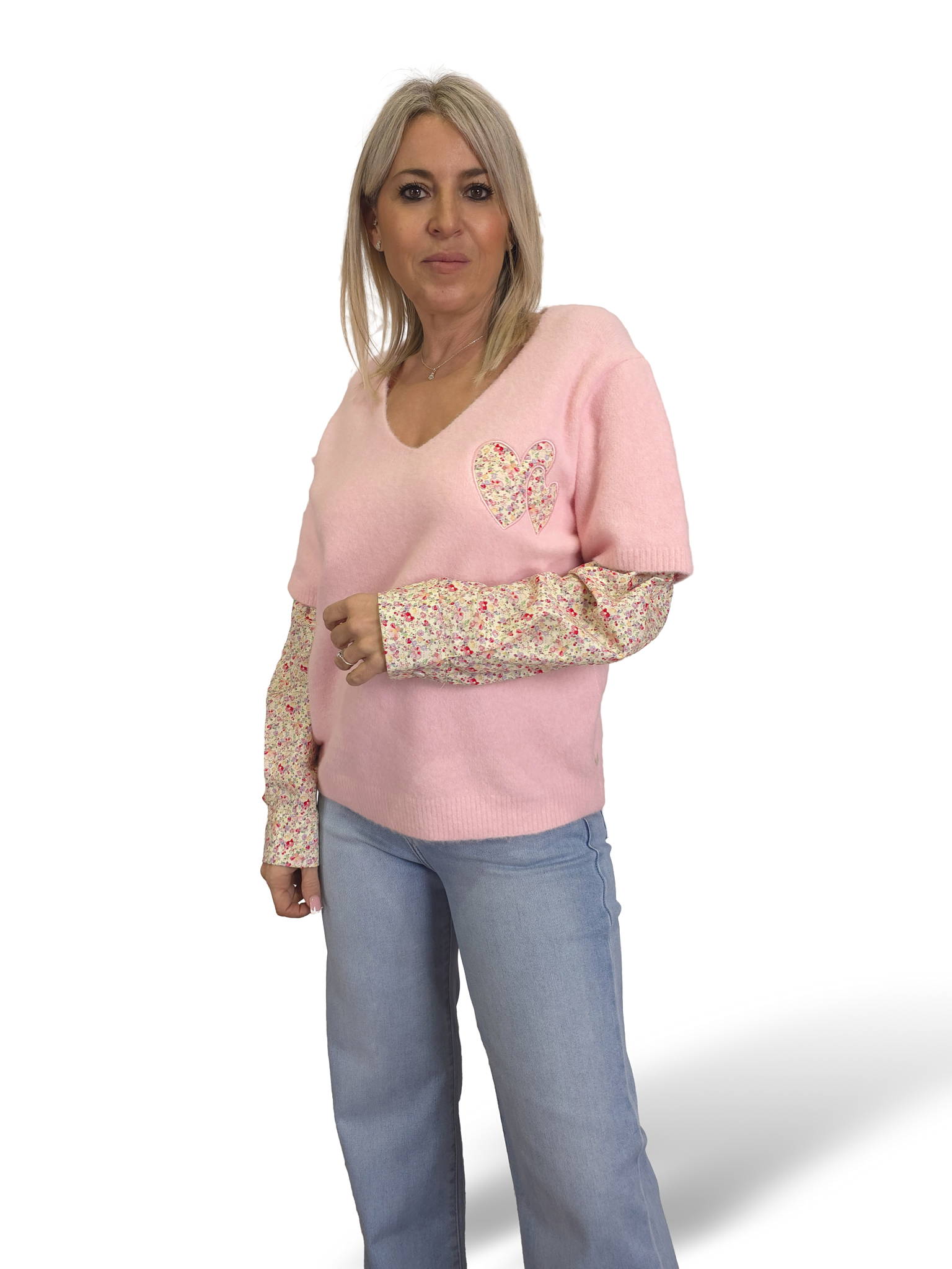 JERSEY PELUCHE MANGAS  CAMISA FLORES