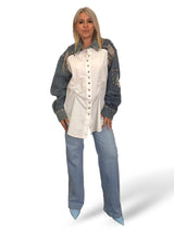 MAXI CAMISA COMBINADA TACHAS STRASS JOT