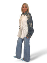 MAXI CAMISA COMBINADA TACHAS STRASS JOT