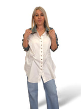 MAXI CAMISA COMBINADA TACHAS STRASS JOT