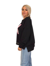 SUDADERA OVERSIZE OK STRASS