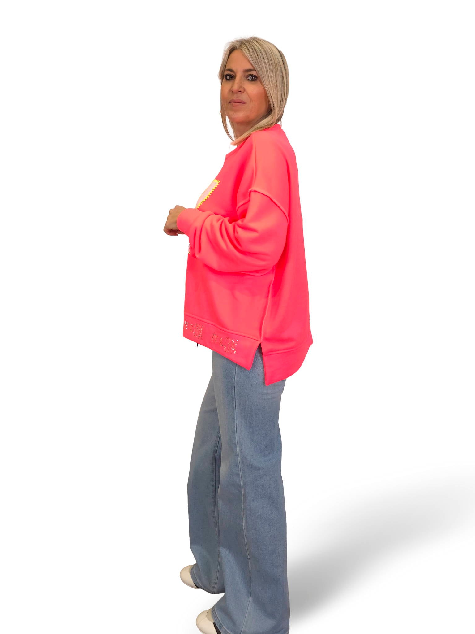 SUDADERA OVERSIZE OK STRASS