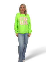 SUDADERA OVERSIZE OK STRASS