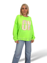 SUDADERA OVERSIZE OK STRASS