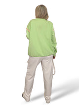 SUDADERA OVERSIZE MANGA FLOR