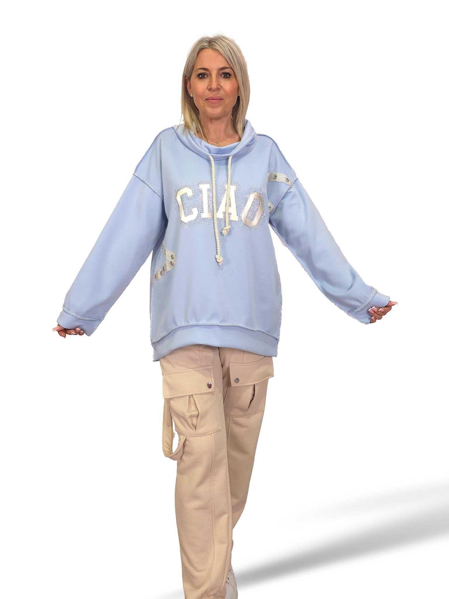 SUDADERA CIAO BRILLOS