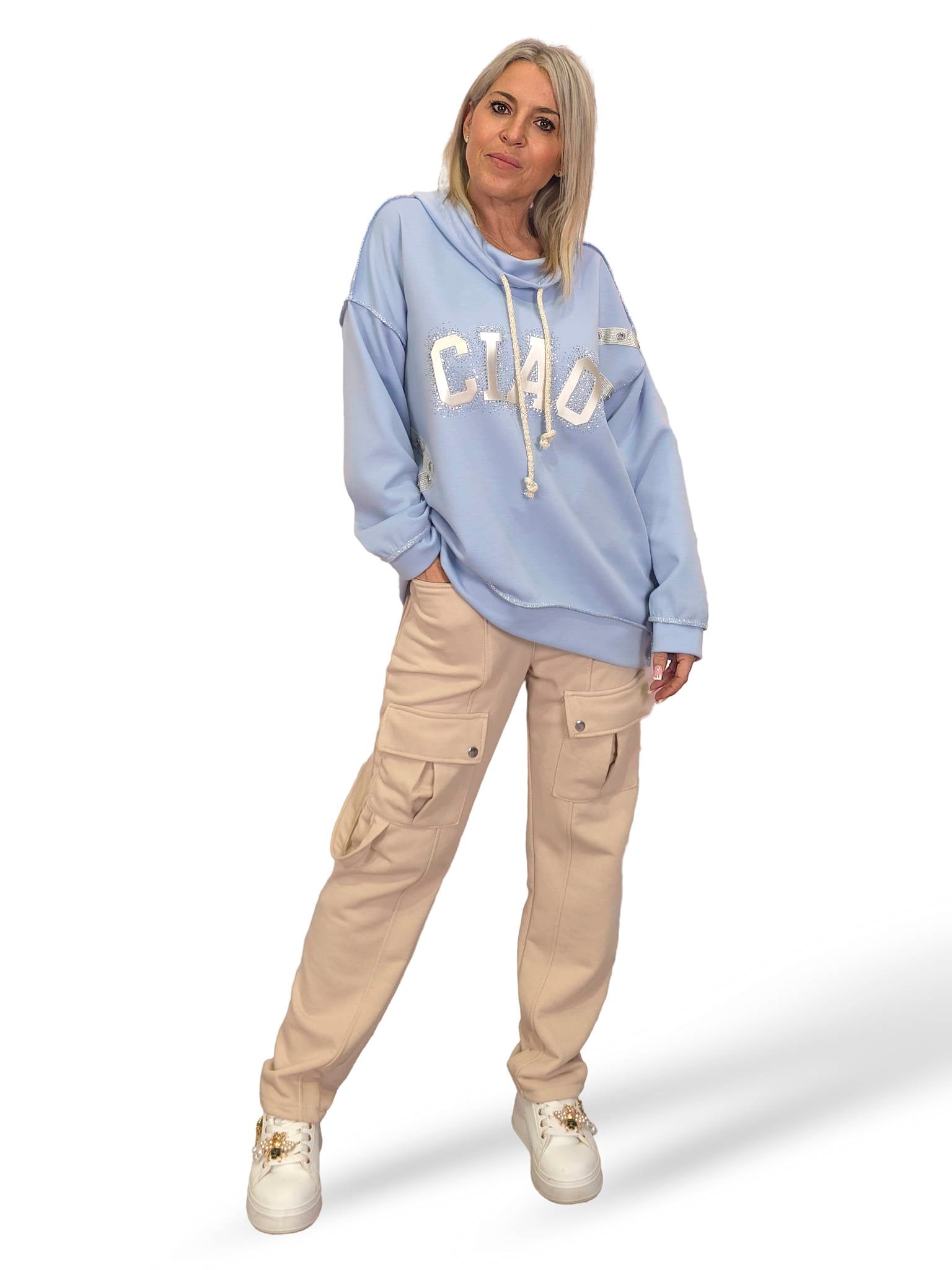 SUDADERA CIAO BRILLOS