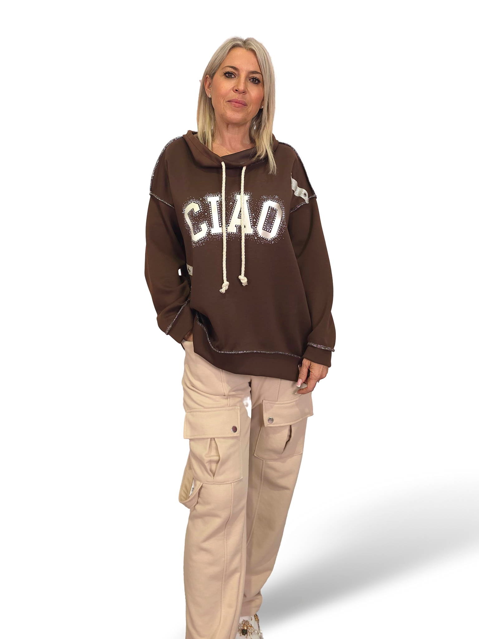 SUDADERA CIAO BRILLOS