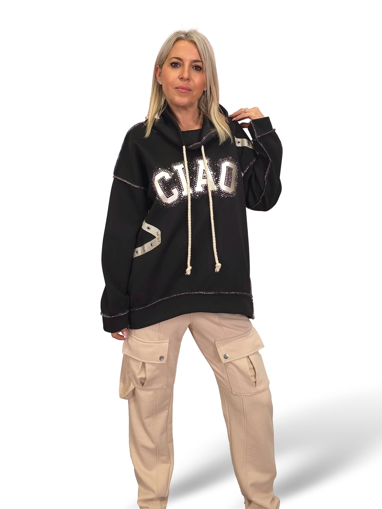 SUDADERA CIAO BRILLOS