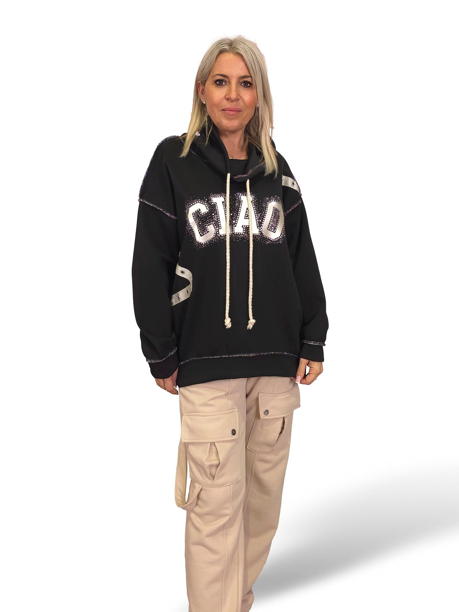 SUDADERA CIAO BRILLOS