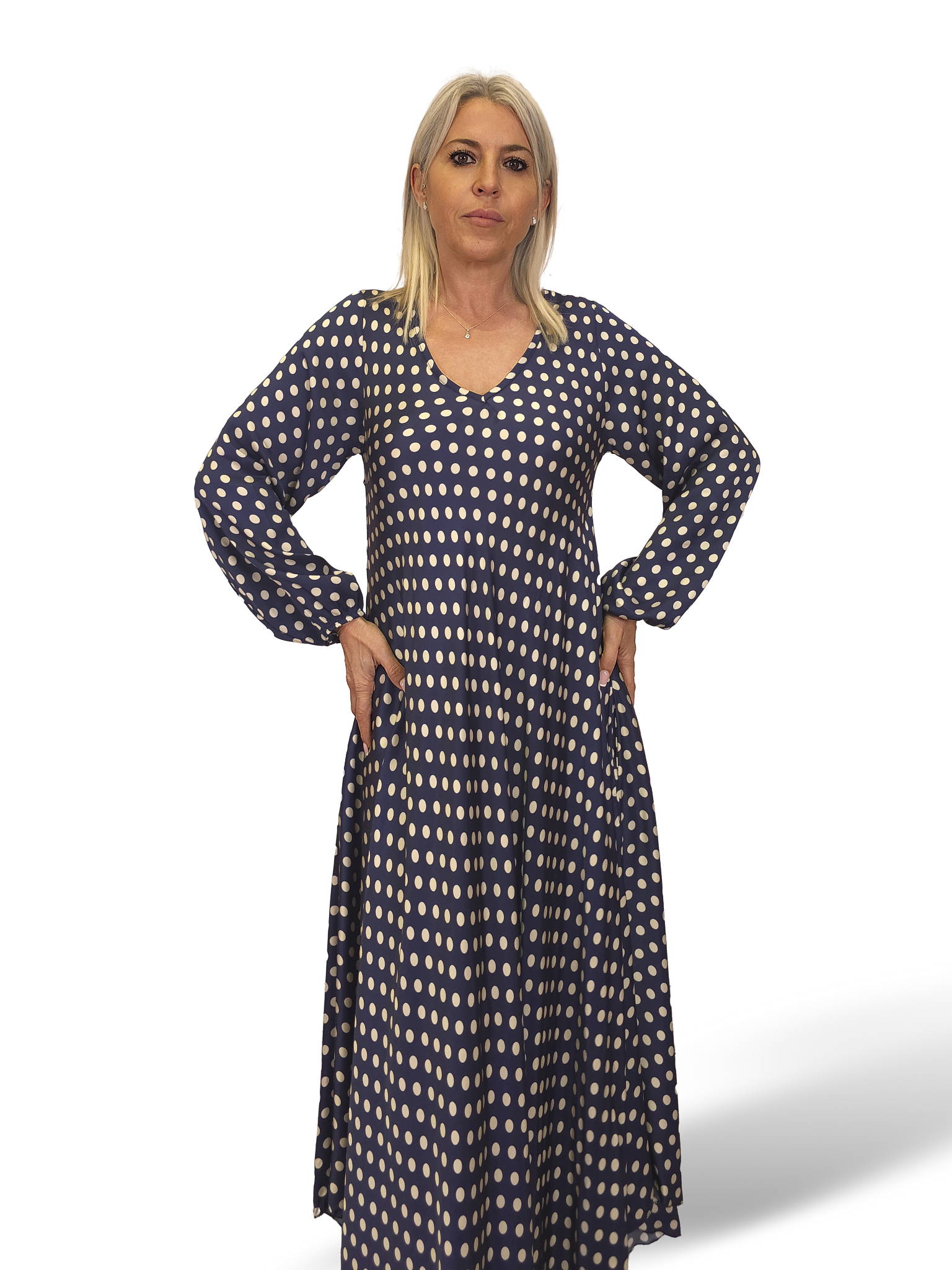 VESTIDO SEDA LUNARES GRANADA JOT