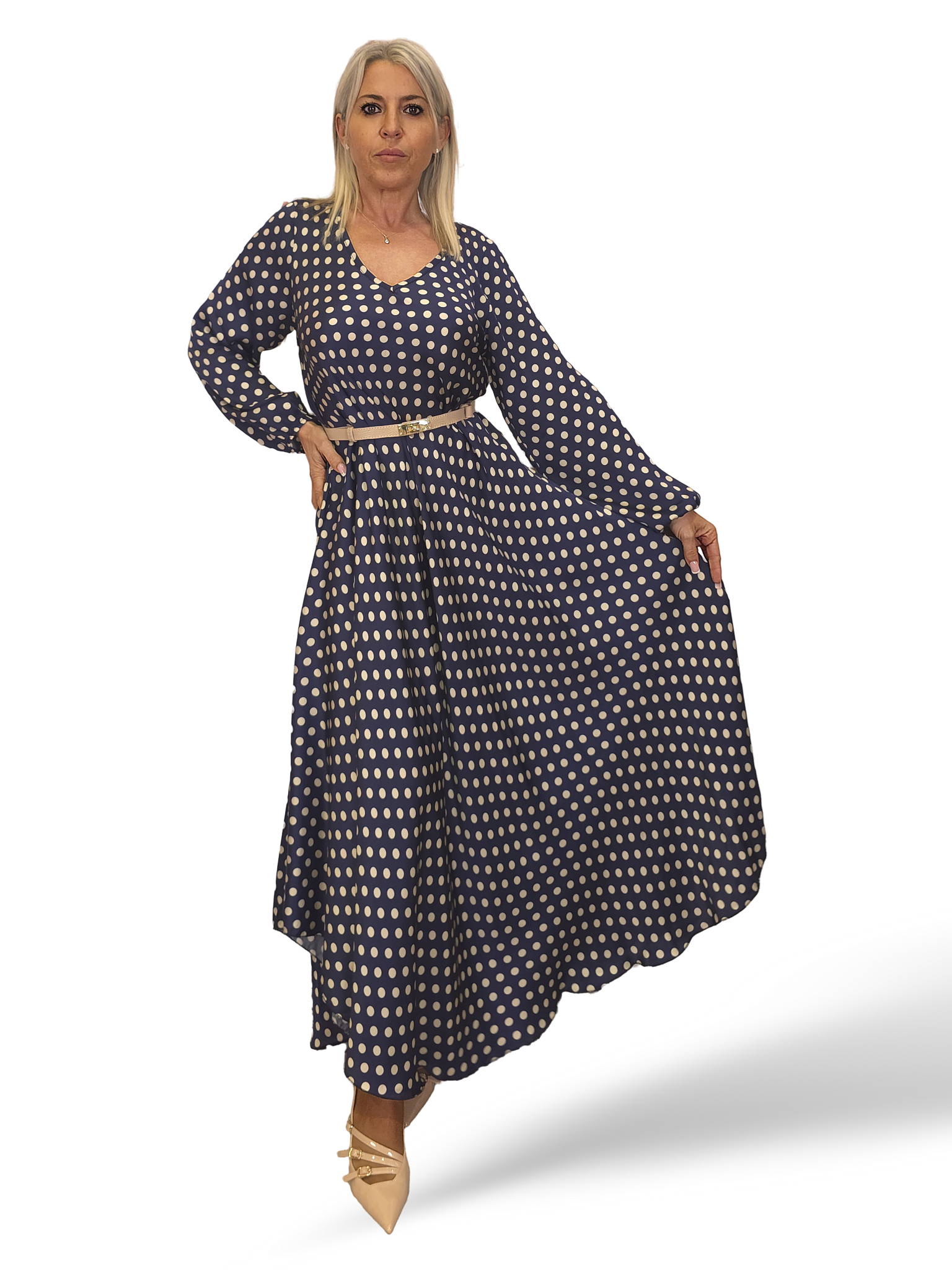 VESTIDO SEDA LUNARES GRANADA JOT