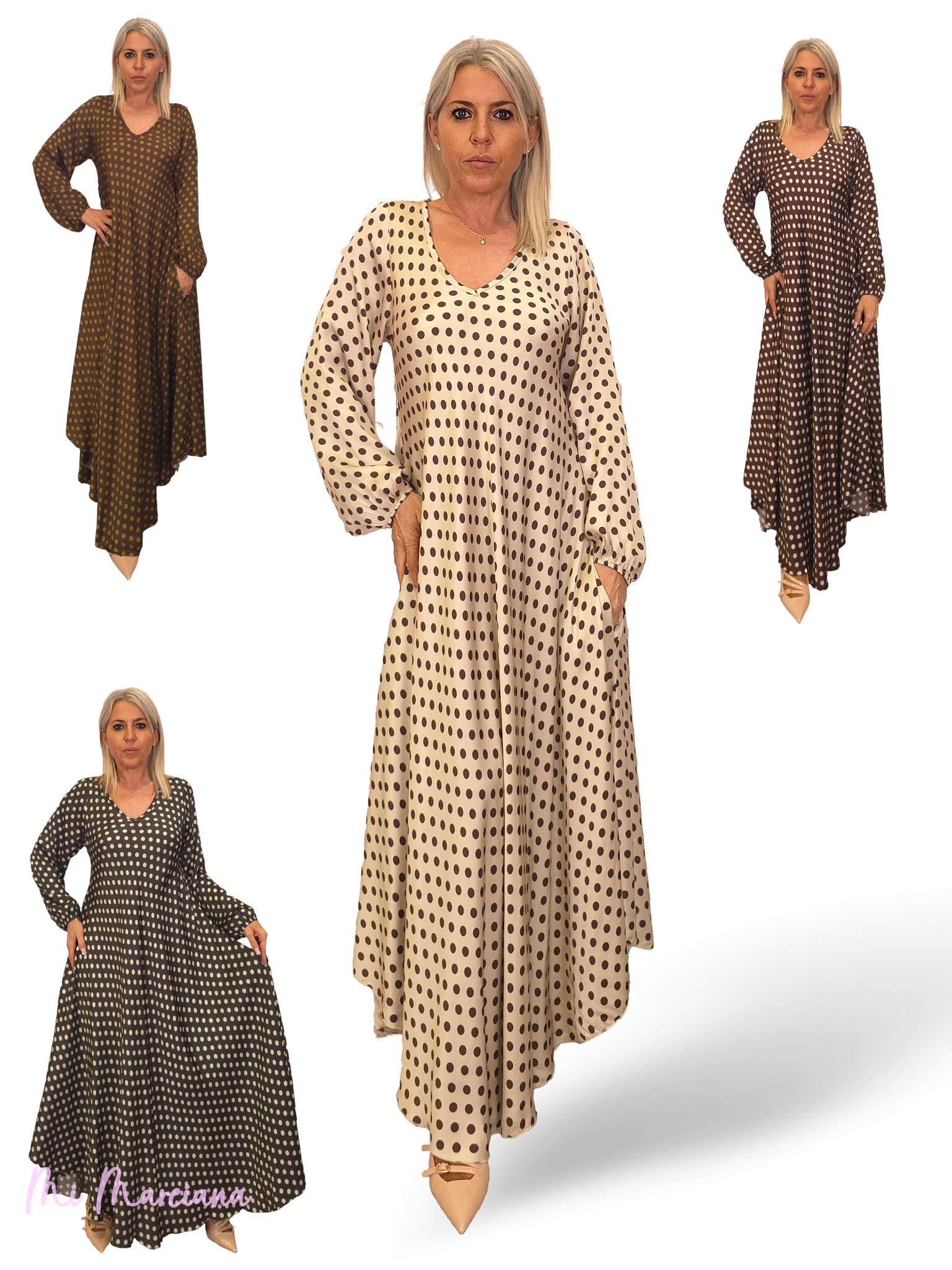 VESTIDO SEDA LUNARES GRANADA JOT