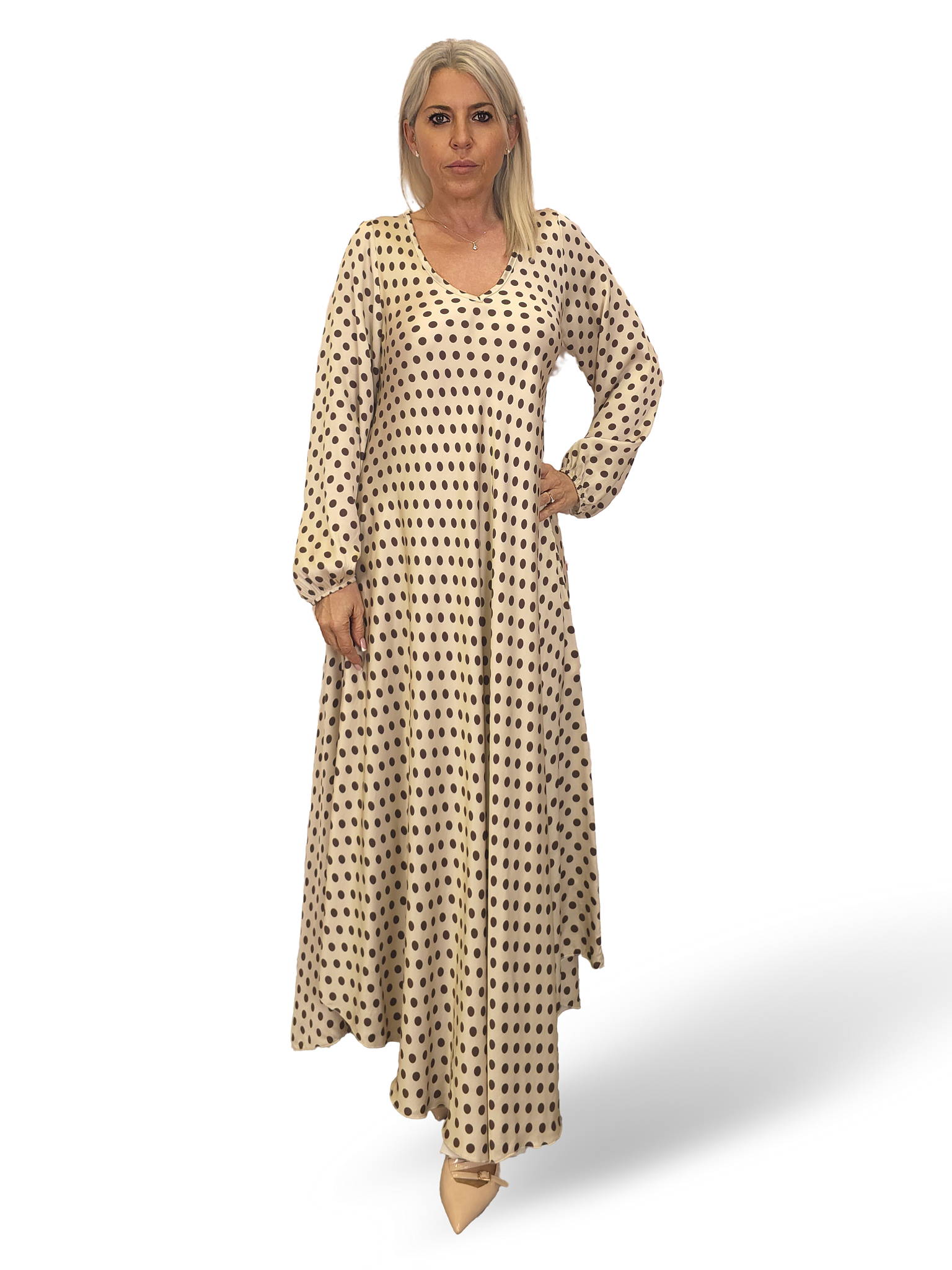 VESTIDO SEDA LUNARES GRANADA JOT