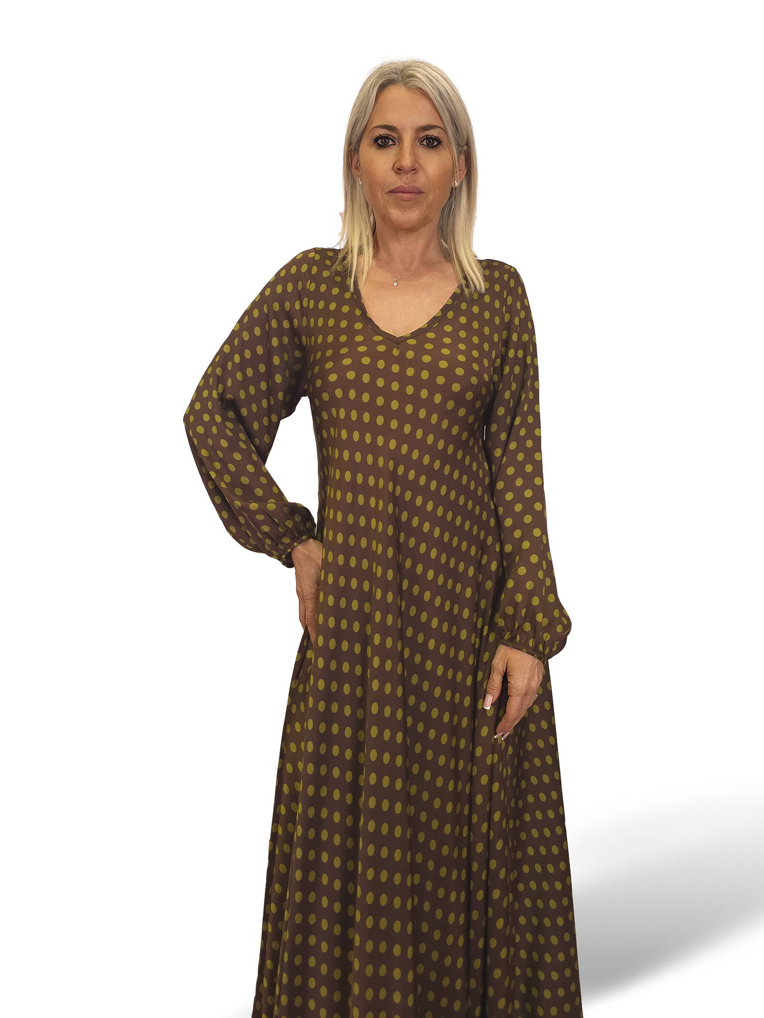 VESTIDO SEDA LUNARES GRANADA JOT