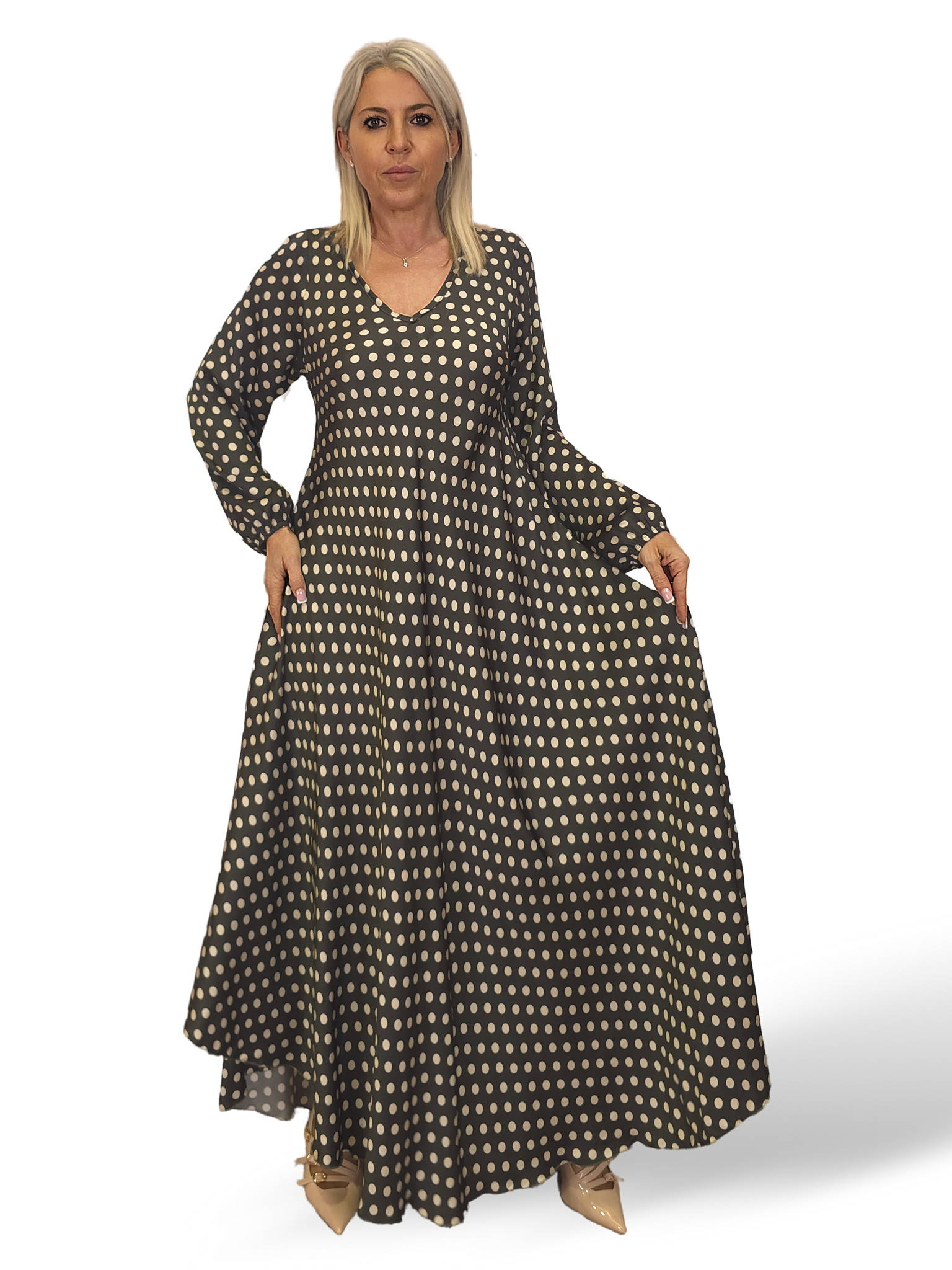 VESTIDO SEDA LUNARES GRANADA JOT