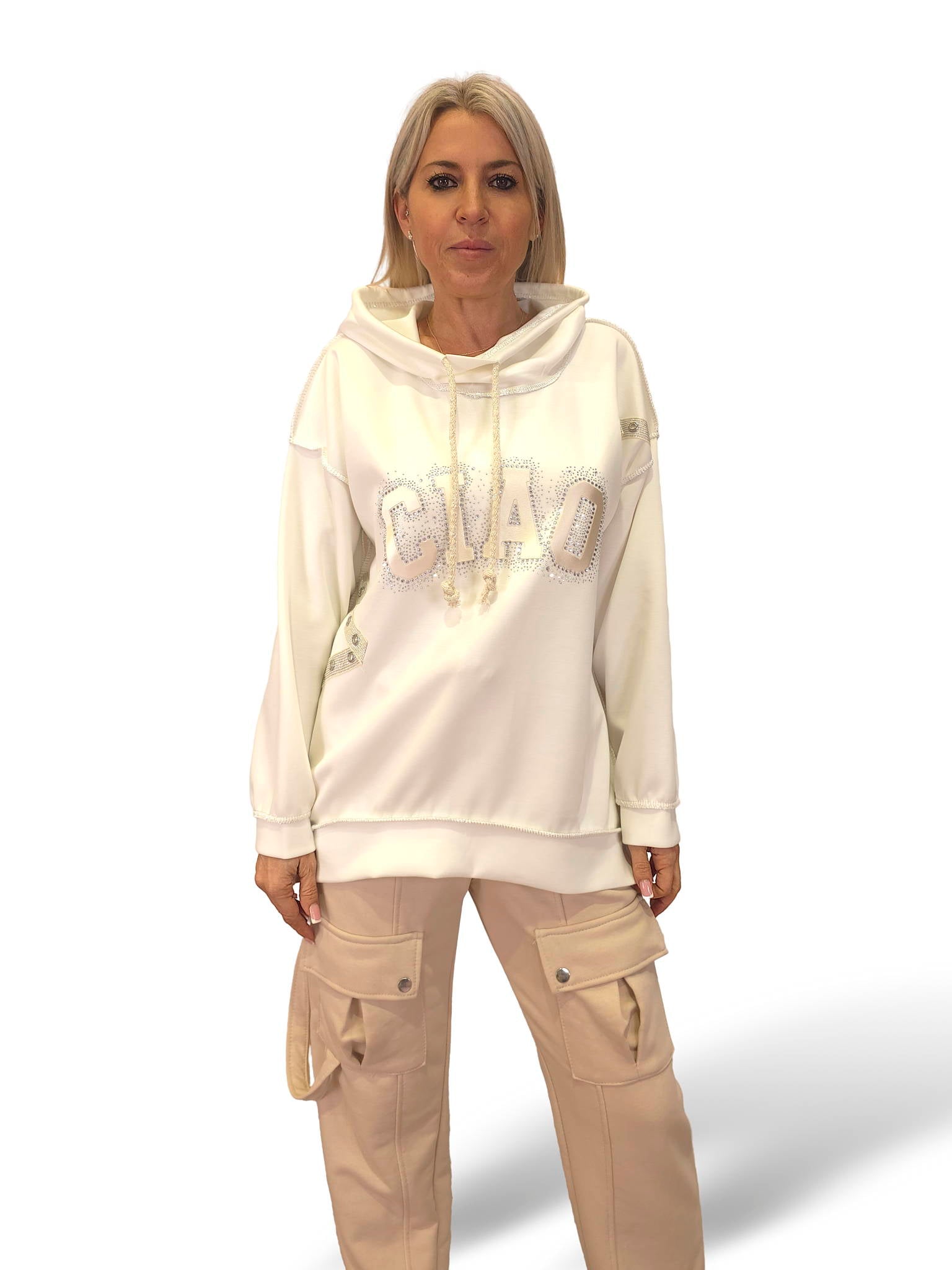 SUDADERA CIAO BRILLOS