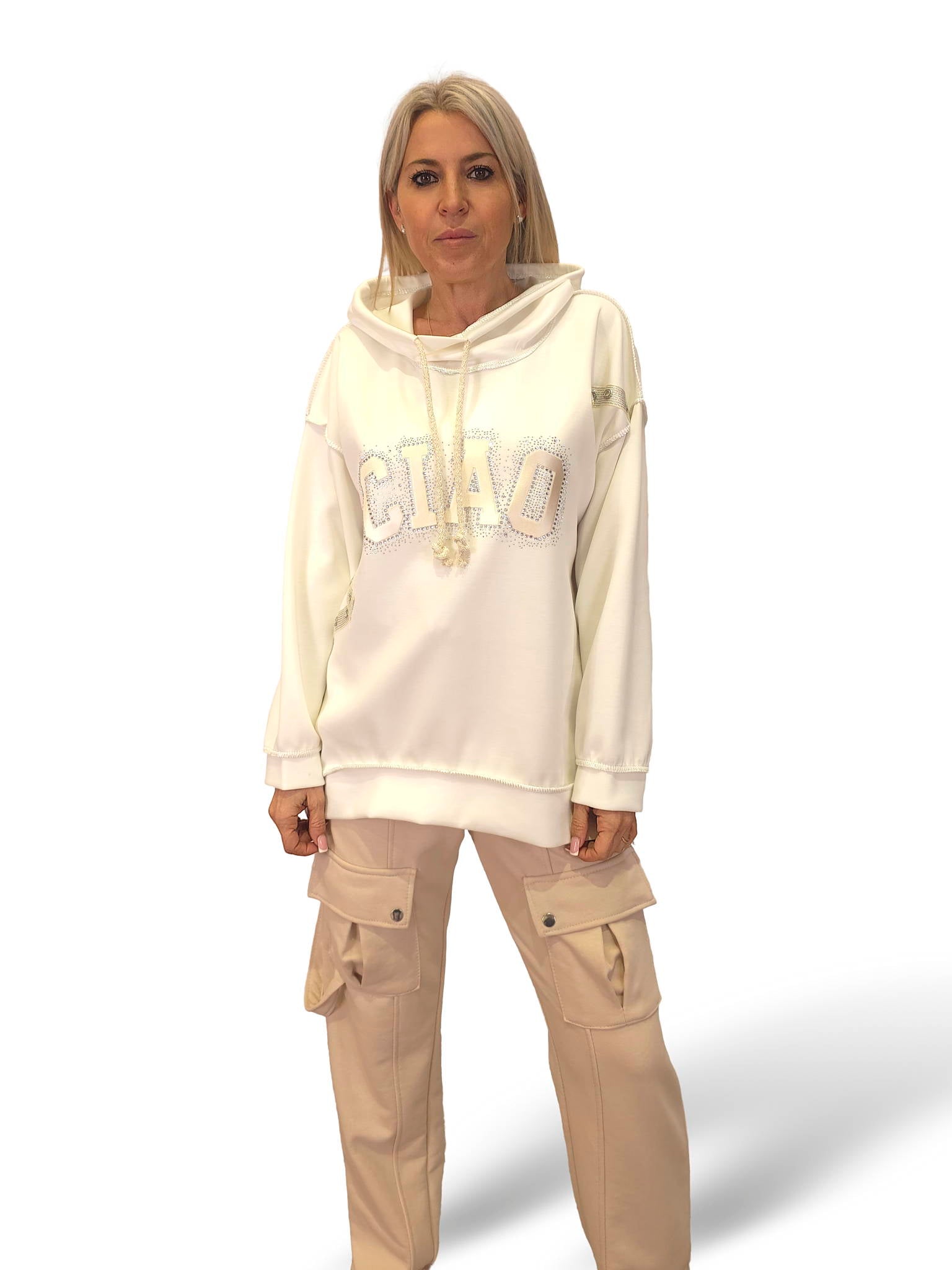 SUDADERA CIAO BRILLOS