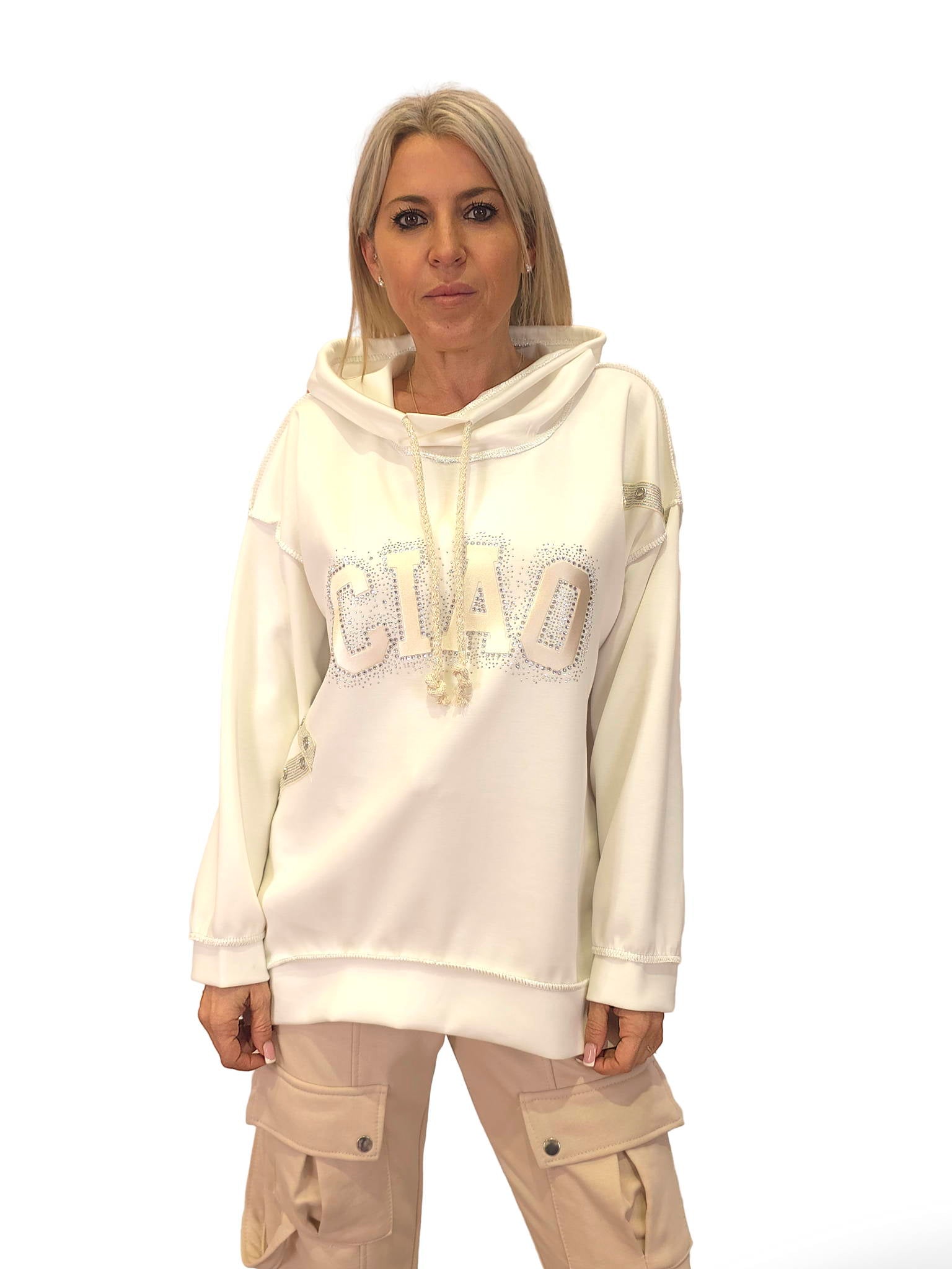 SUDADERA CIAO BRILLOS