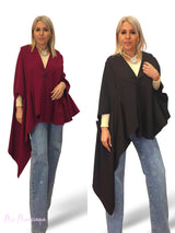 PONCHO ASIMETRICO PUNTO ROMA JOT