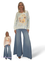 JERSEY PUNTO ANIMAL PRINT FLORES