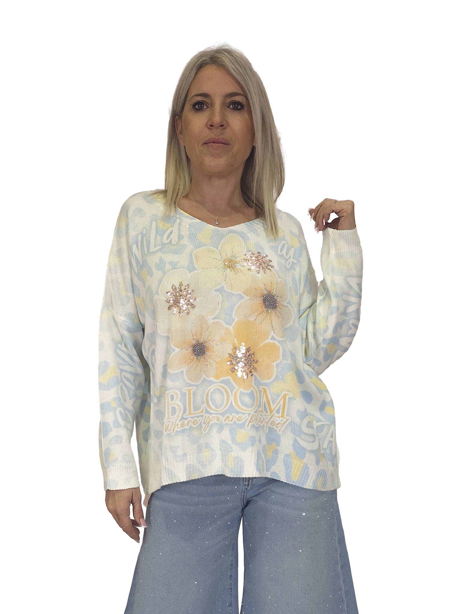 JERSEY PUNTO ANIMAL PRINT FLORES