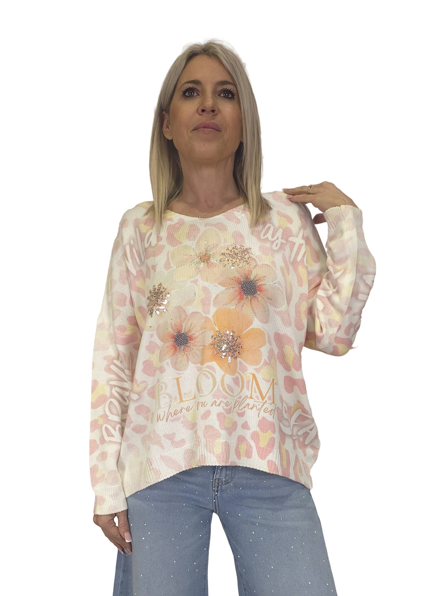 JERSEY PUNTO ANIMAL PRINT FLORES
