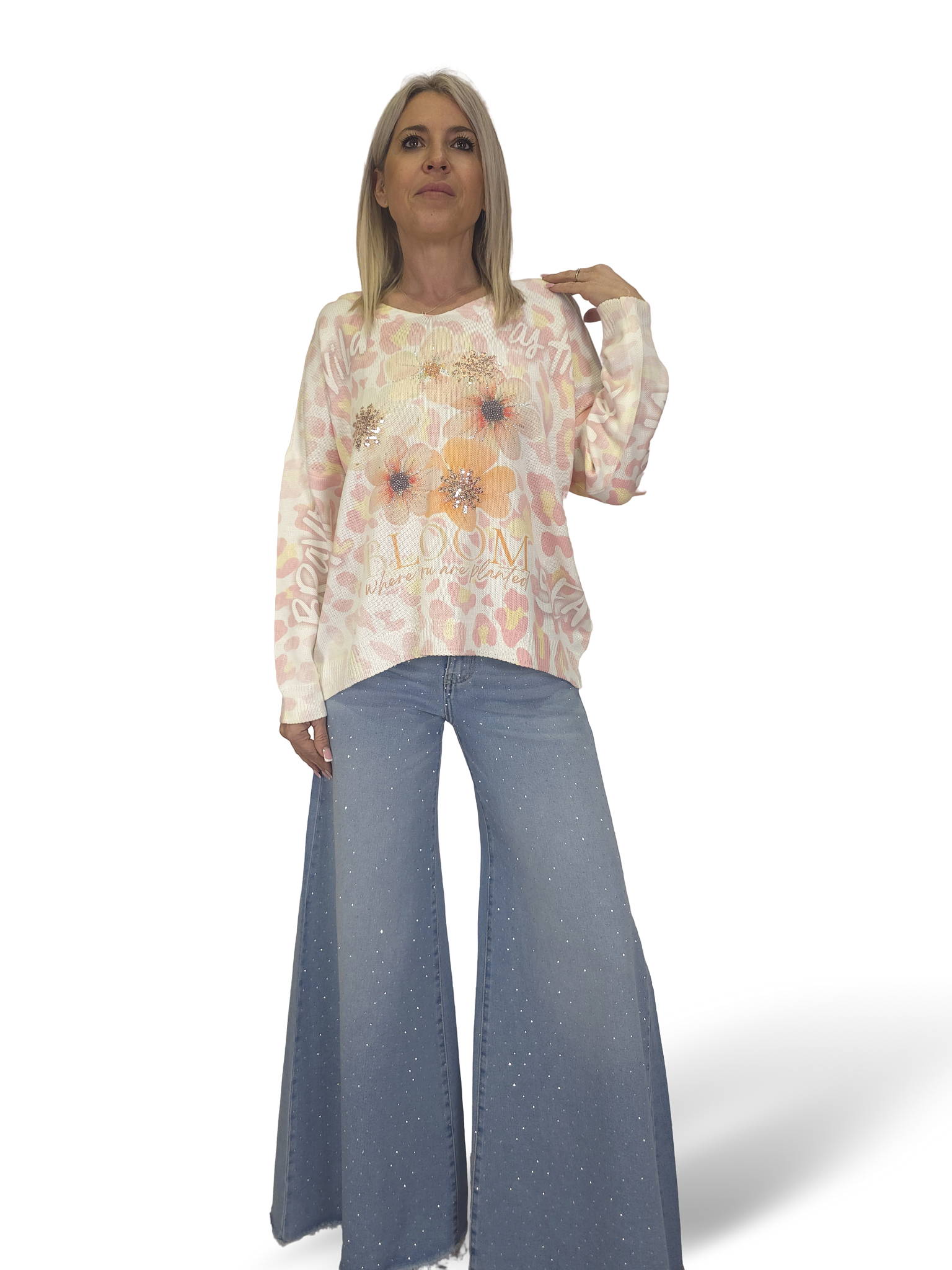 JERSEY PUNTO ANIMAL PRINT FLORES