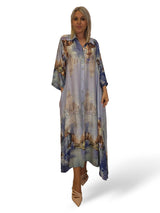 VESTIDO CAMISERO RASO ESTAMPADO JOT