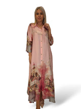 VESTIDO CAMISERO RASO ESTAMPADO JOT