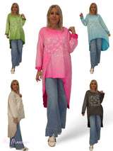 MAXI SUDADERA COMBINADA DENIM ASIMÉTRICA