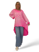 MAXI SUDADERA COMBINADA DENIM ASIMÉTRICA