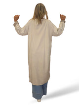 MAXI SUDADERA COMBINADA DENIM ASIMÉTRICA