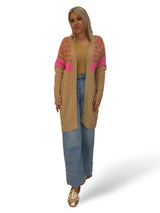 CHAQUETA PUNTO RAYAS ROSAS JOT