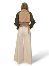 GABARDINA CORTA COMBINADA POLIPIEL