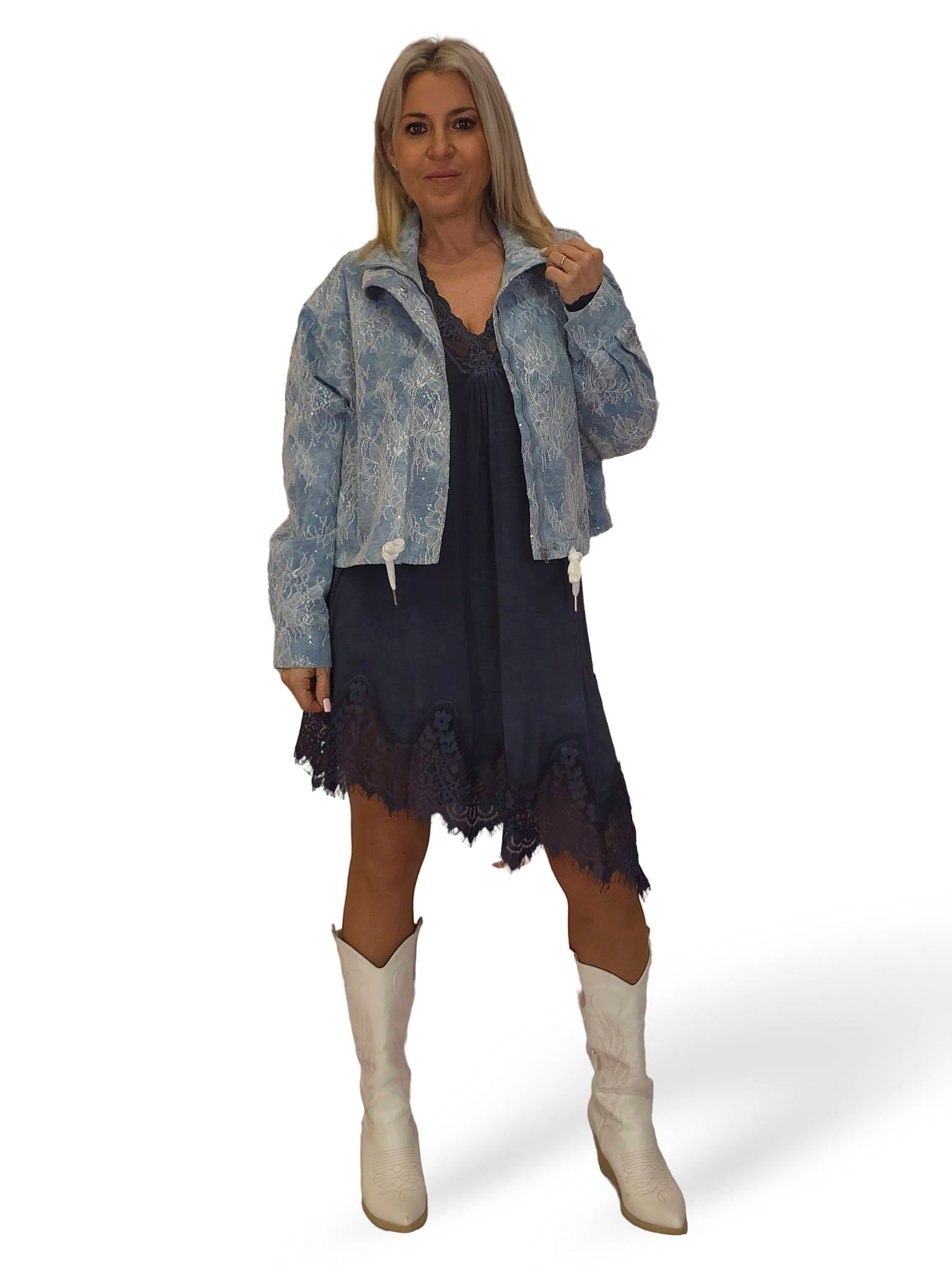 TOP/VESTIDO LENCERO MANGAS ASIMETRICO JOT