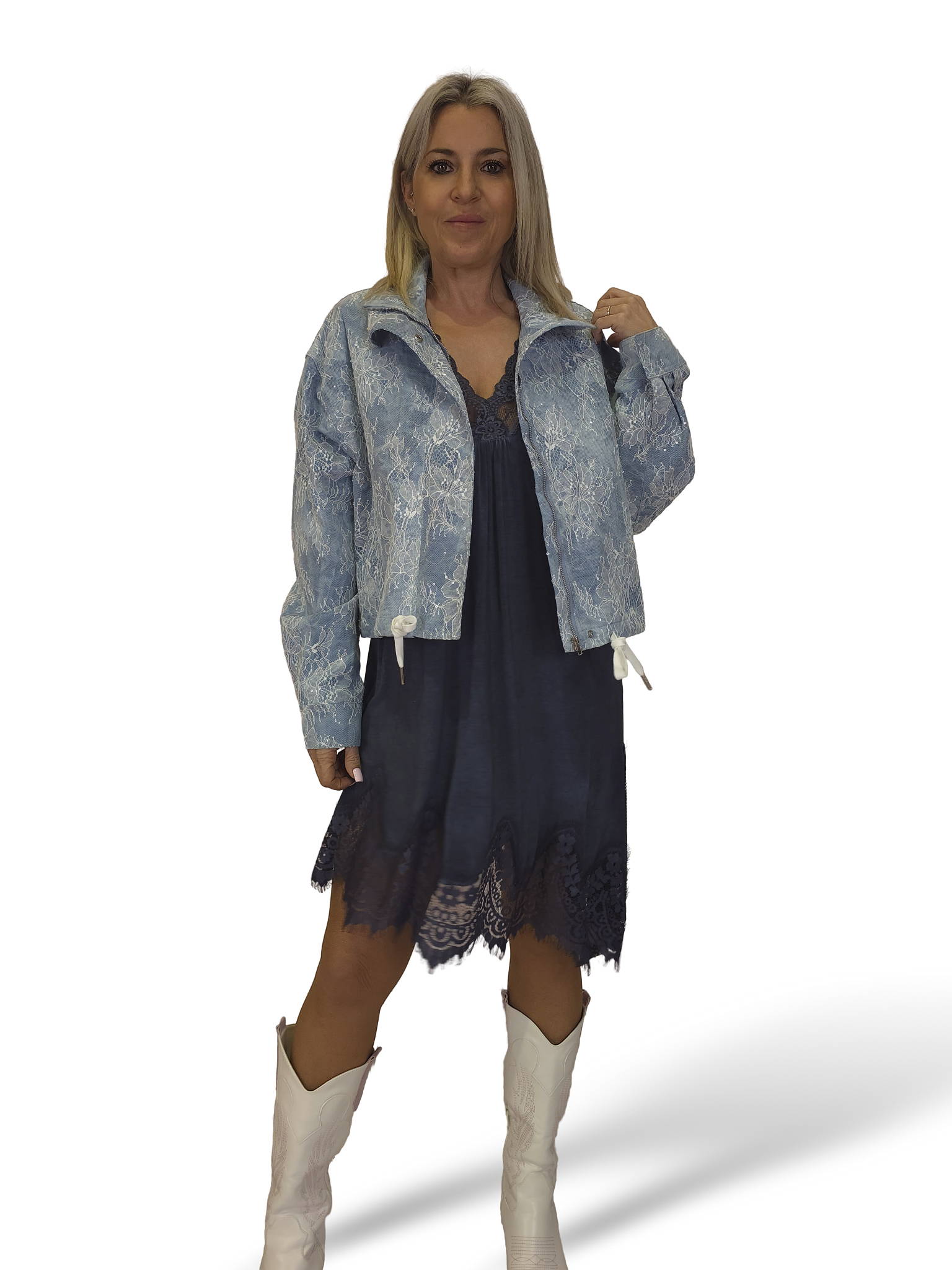 TOP/VESTIDO LENCERO MANGAS ASIMETRICO JOT