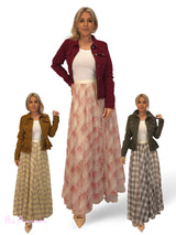 FALDA LARGA TUL CUADROS JOT