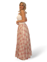 FALDA LARGA TUL CUADROS JOT