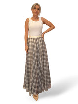 FALDA LARGA TUL CUADROS JOT