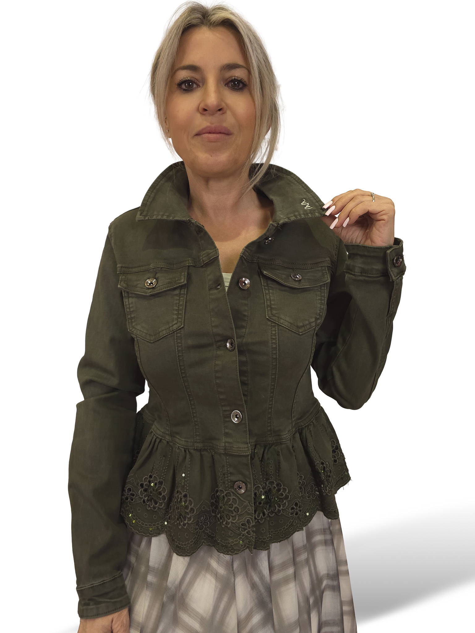 CHAQUETA DENIM BORDADO LENTEJUELAS JOT