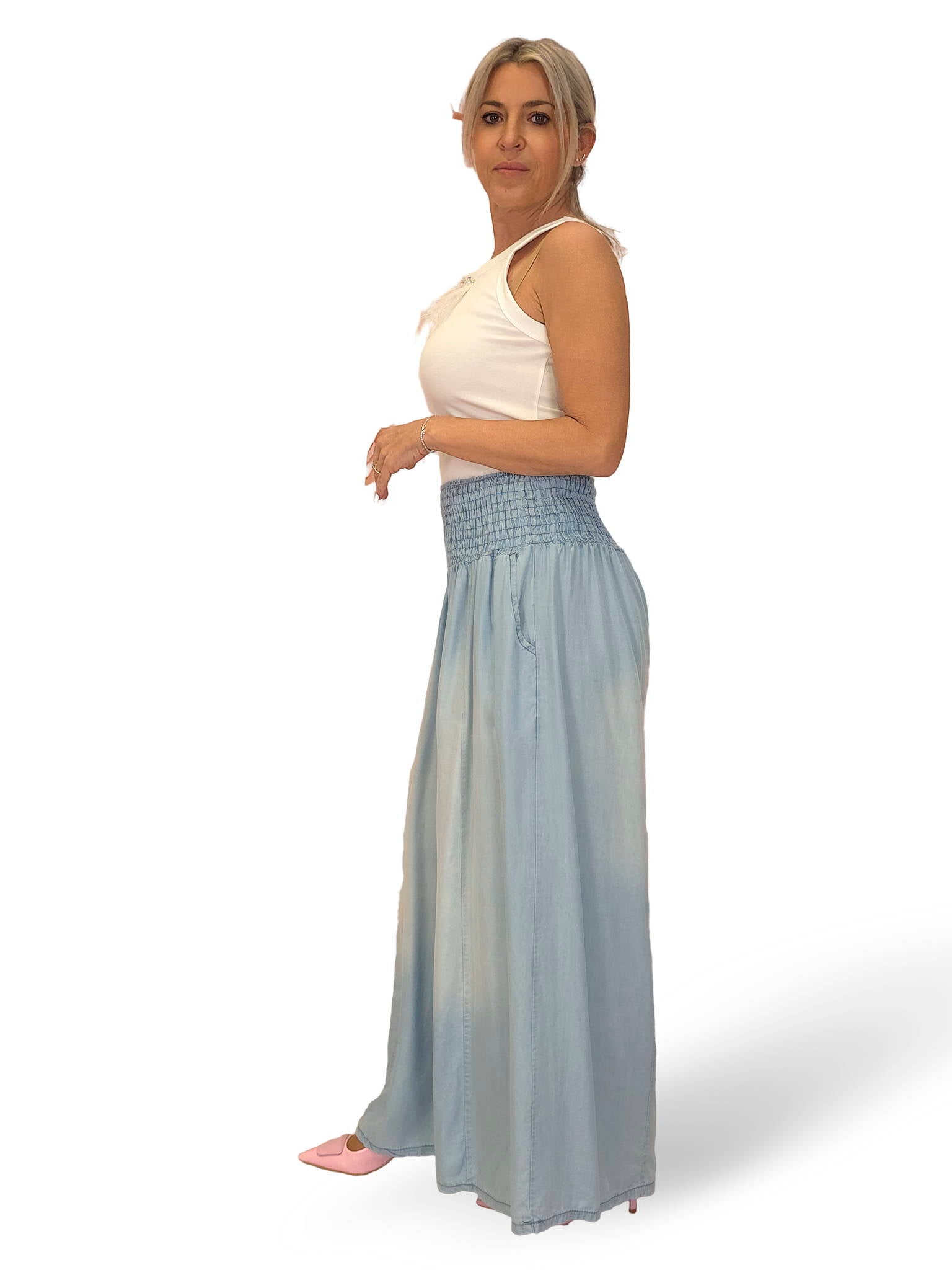 PANTALON TENCEL CINTURA ELASTICA