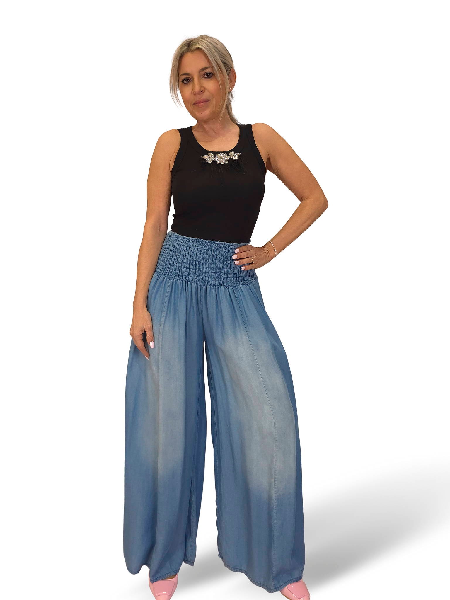 PANTALON TENCEL CINTURA ELASTICA