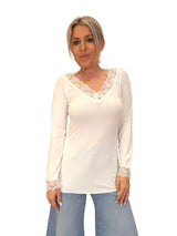 T-SHIRT DE LINGERIE BRANCA JOT