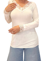 T-SHIRT DE LINGERIE BRANCA JOT