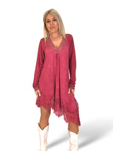 TOP/VESTIDO LENCERO MANGAS ASIMETRICO JOT