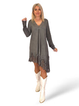 TOP/VESTIDO LENCERO MANGAS ASIMETRICO JOT