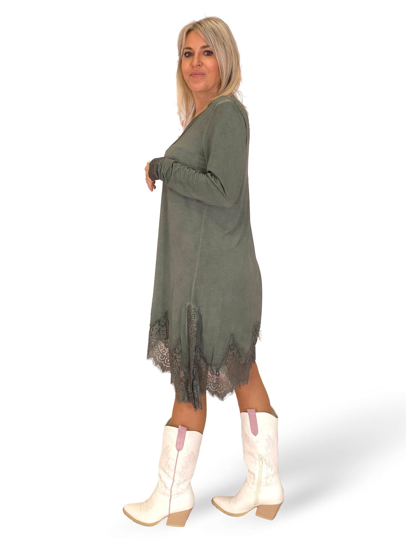 TOP/VESTIDO LENCERO MANGAS ASIMETRICO JOT