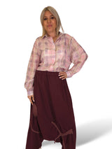 MAXI CAMISA CUADROS STRASS JOT